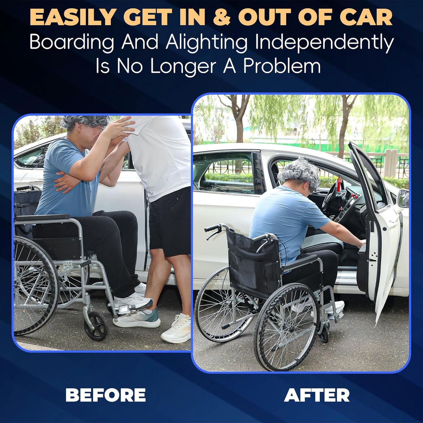 4 in 1 Car Handle Assist for Elderly Car Door Handle - Multifunction Car Transfer Aid - Help Elderly Get Out of Car, Auto Cane Portable Vehicle Support Handle for Seniors, Handicapped, Max 450 Pounds