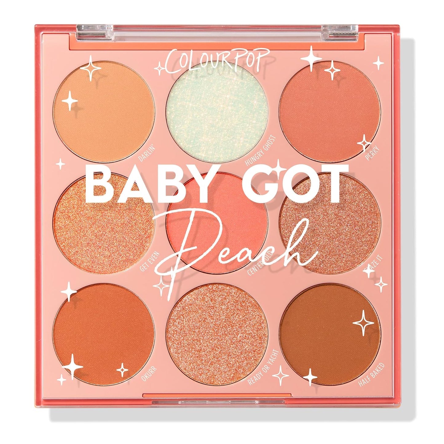 ColourPop Baby Got Peach Eyeshadow Palette - Orange & Coral Shadows with Metallic, Matte and Glitter Finishes - High-Pigment Eye Makeup with a Long-Wearing Formula (0.3 oz)