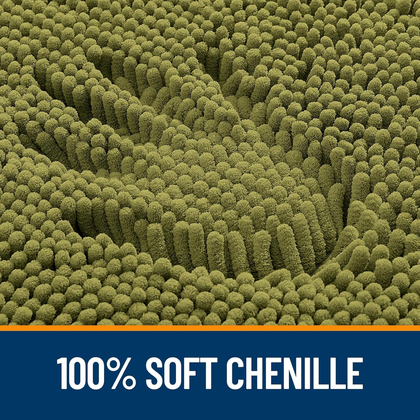 OLANLY Bathroom Rugs 30x20, Extra Soft Absorbent Chenille Bath Rugs, Rubber Backing Quick Dry, Machine Washable Bath Mats for Bathroom Floor, Tub and Shower, Home Decor Accessories, Willow Green