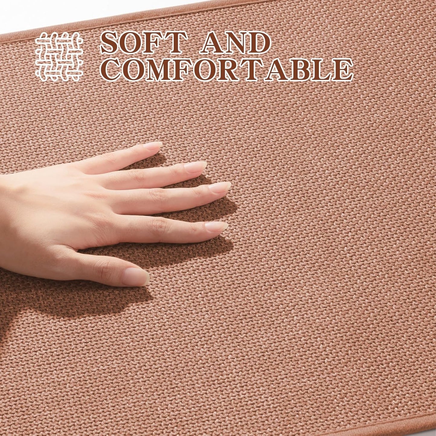 chakme Bathroom Rugs Mat 47x17, Ultra Thin Non Slip Bath Rug Runner Quick Dry Absorbent Bath Mat for Bathroom, (Dark Pink, 47"x17")