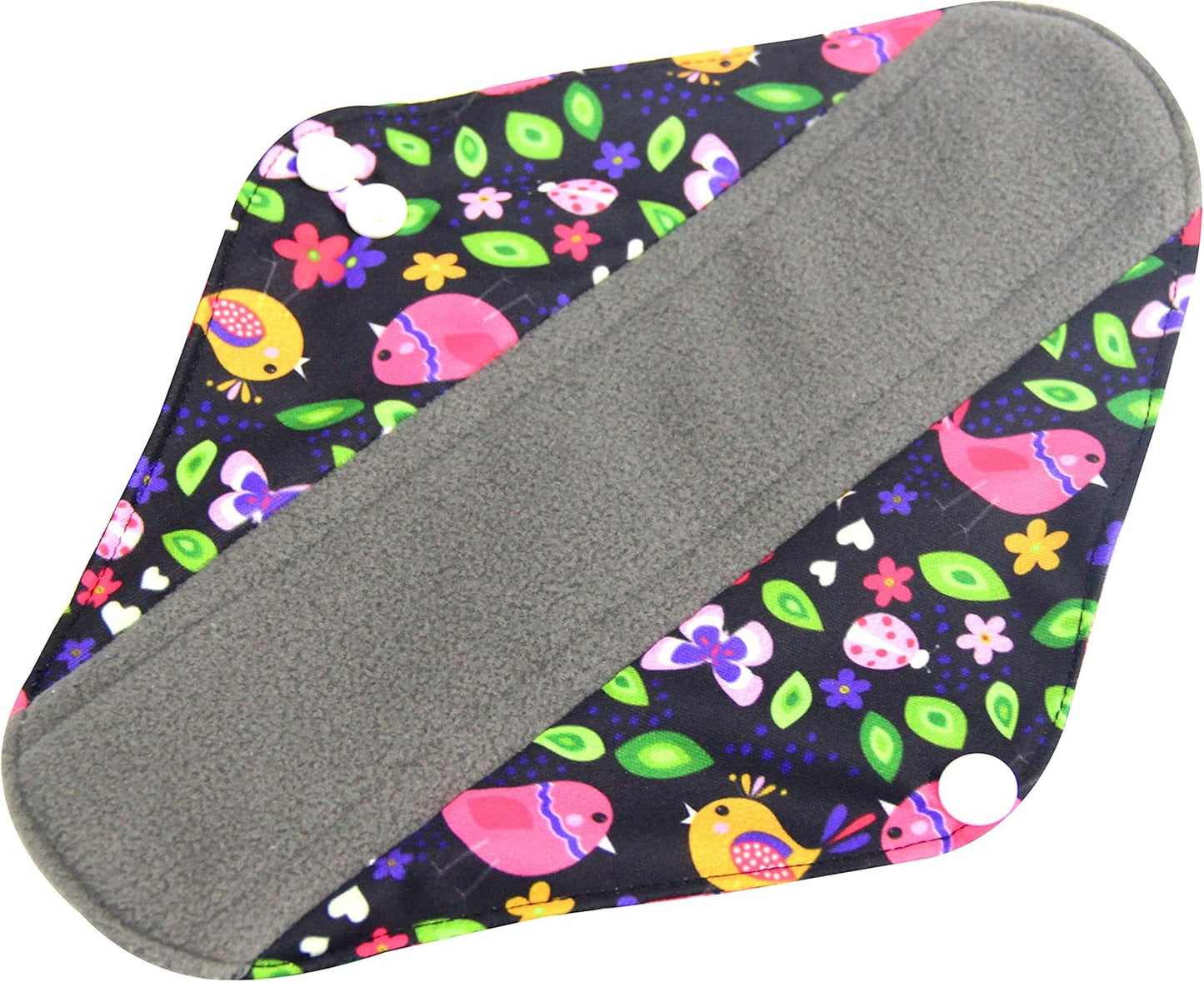 7pcs Set 1 pc Mini Wet Bag +6pcs Absorbent Reusable Sanitary Pads/Washable Cloth Menstrual Pads (M,Feather)…