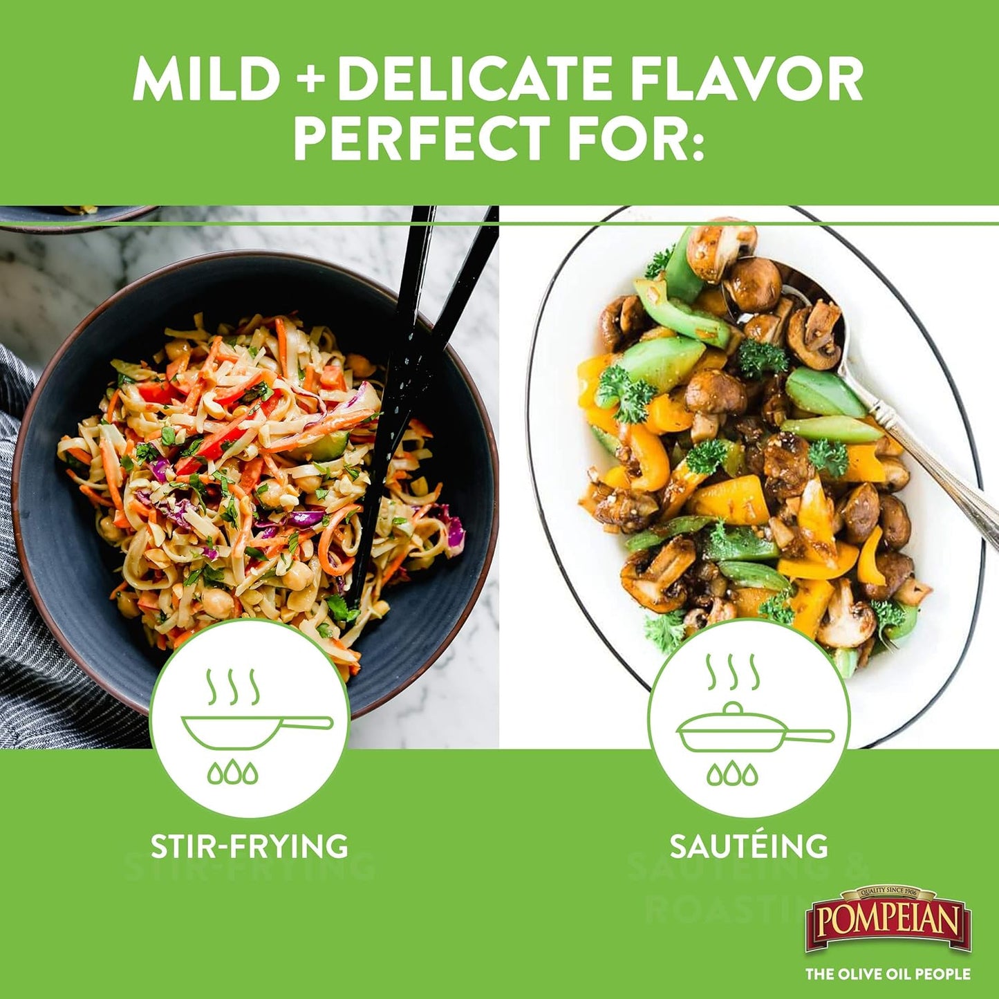 Pompeian Smooth Extra Virgin Olive Oil, Contains Polyphenols, First Cold Pressed, 68 Fl Oz