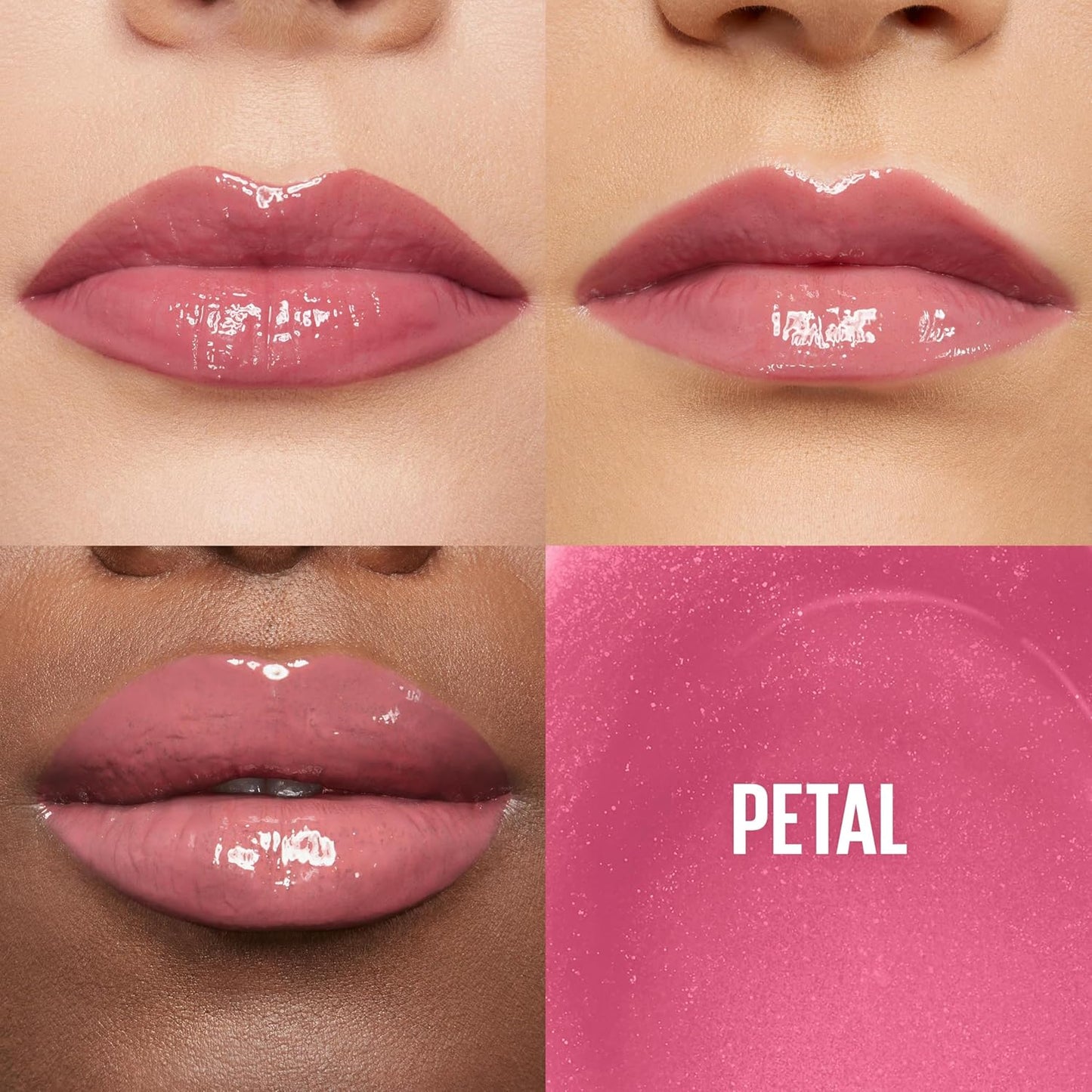 Maybelline Lifter Gloss, Hydrating Lip Gloss with Hyaluronic Acid, High Shine for Plumper Looking Lips, Petal, Warm Pink Neutral, 0.18 Ounce